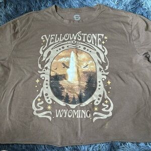 yellow stone tshirt cropped